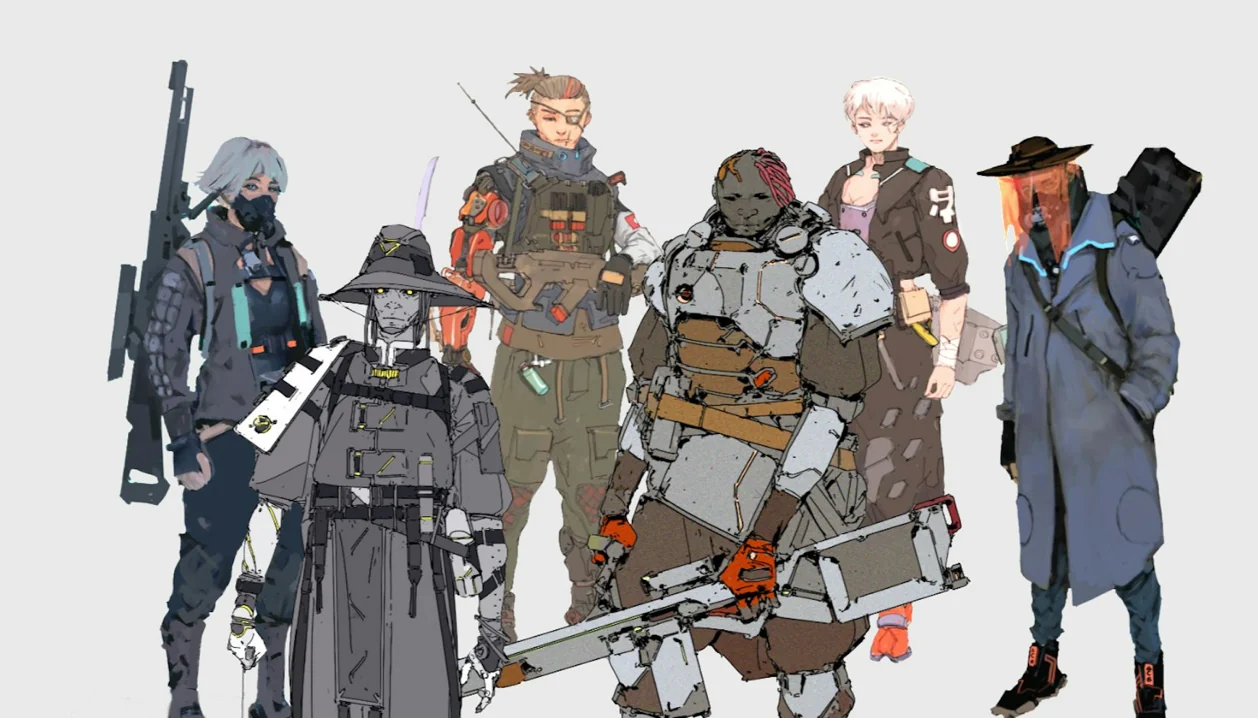 A⁷ character line-up